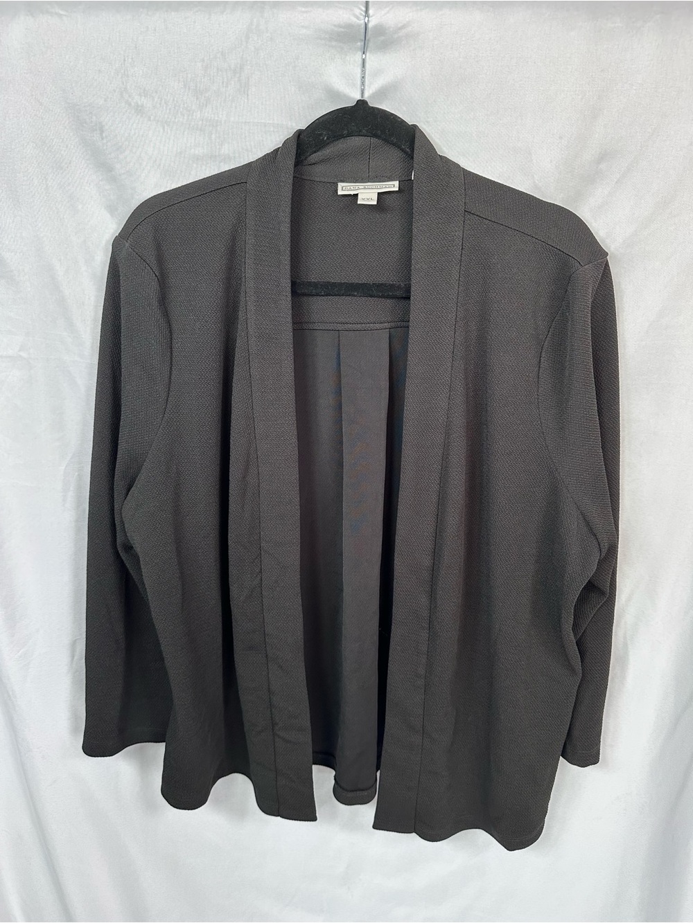 Dana Buchman Open-Front Black Blazer Cardigan Size XXL